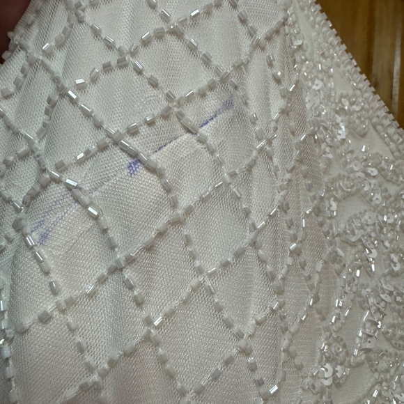 Lulu’s beaded and sequined wedding dress - heavy with beads tags cut out SMALL - Picture 14 of 17